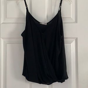 Wrap style Black Tank Top